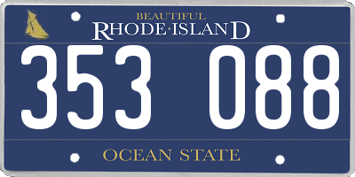 RI license plate 353088