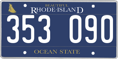 RI license plate 353090