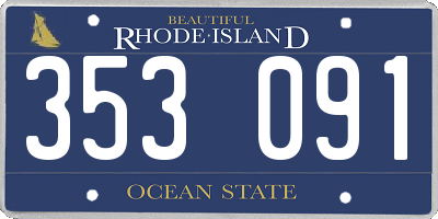 RI license plate 353091