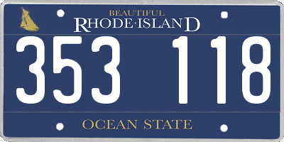 RI license plate 353118