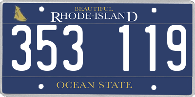 RI license plate 353119