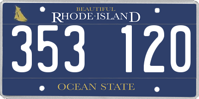 RI license plate 353120