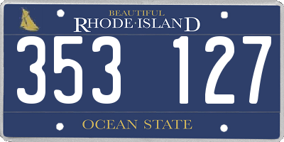 RI license plate 353127