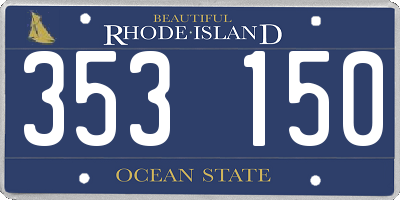 RI license plate 353150