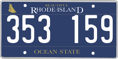 RI license plate 353159