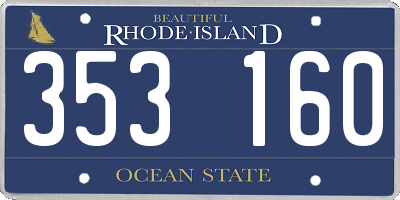 RI license plate 353160