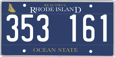 RI license plate 353161