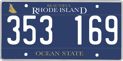 RI license plate 353169
