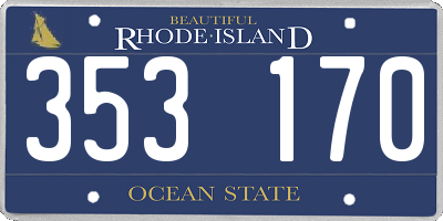 RI license plate 353170