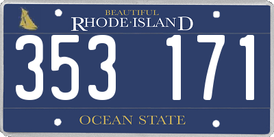 RI license plate 353171