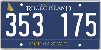 RI license plate 353175
