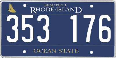 RI license plate 353176