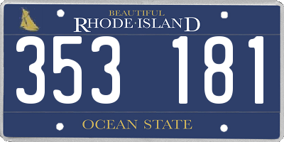 RI license plate 353181