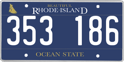 RI license plate 353186
