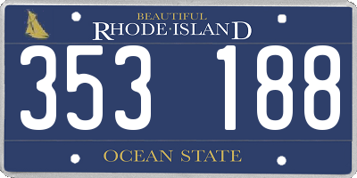 RI license plate 353188