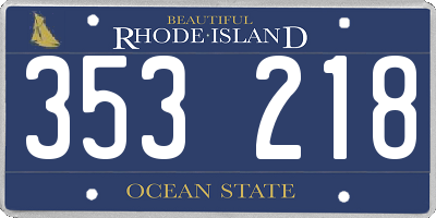 RI license plate 353218