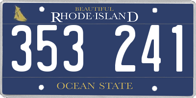RI license plate 353241
