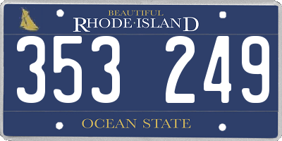 RI license plate 353249