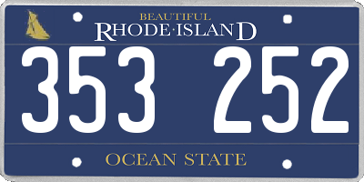 RI license plate 353252