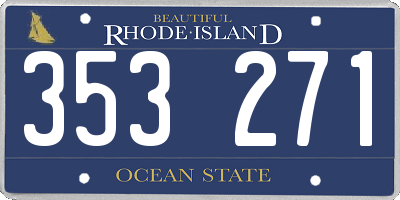 RI license plate 353271