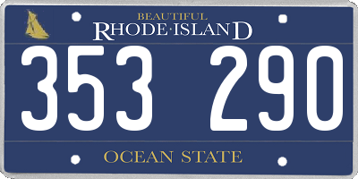 RI license plate 353290