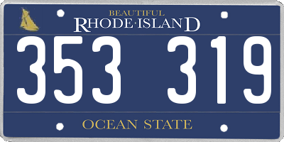 RI license plate 353319