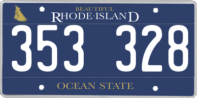 RI license plate 353328