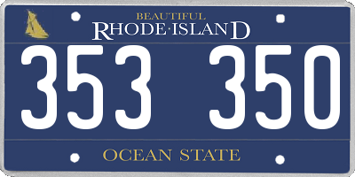 RI license plate 353350