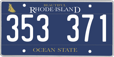 RI license plate 353371