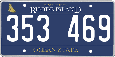 RI license plate 353469