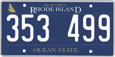 RI license plate 353499