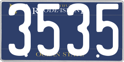 RI license plate 3535