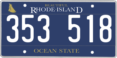 RI license plate 353518