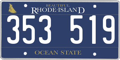 RI license plate 353519