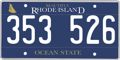 RI license plate 353526