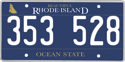 RI license plate 353528
