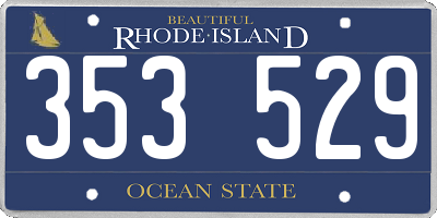 RI license plate 353529