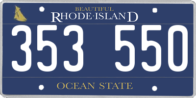 RI license plate 353550