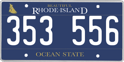 RI license plate 353556
