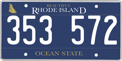 RI license plate 353572