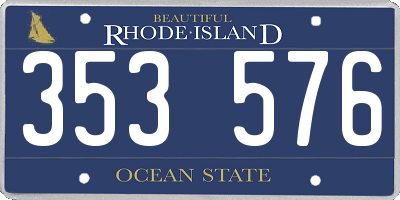 RI license plate 353576