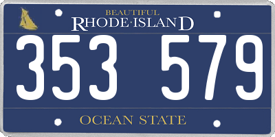 RI license plate 353579