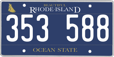 RI license plate 353588