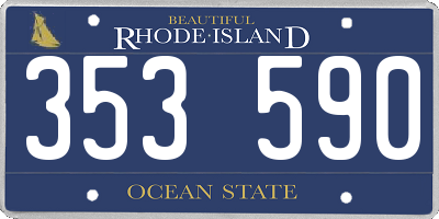 RI license plate 353590