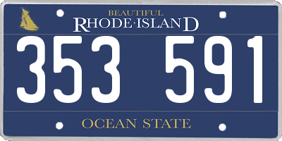 RI license plate 353591