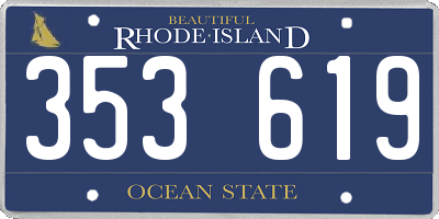 RI license plate 353619