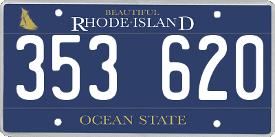 RI license plate 353620
