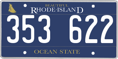RI license plate 353622