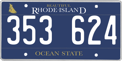 RI license plate 353624