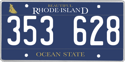 RI license plate 353628